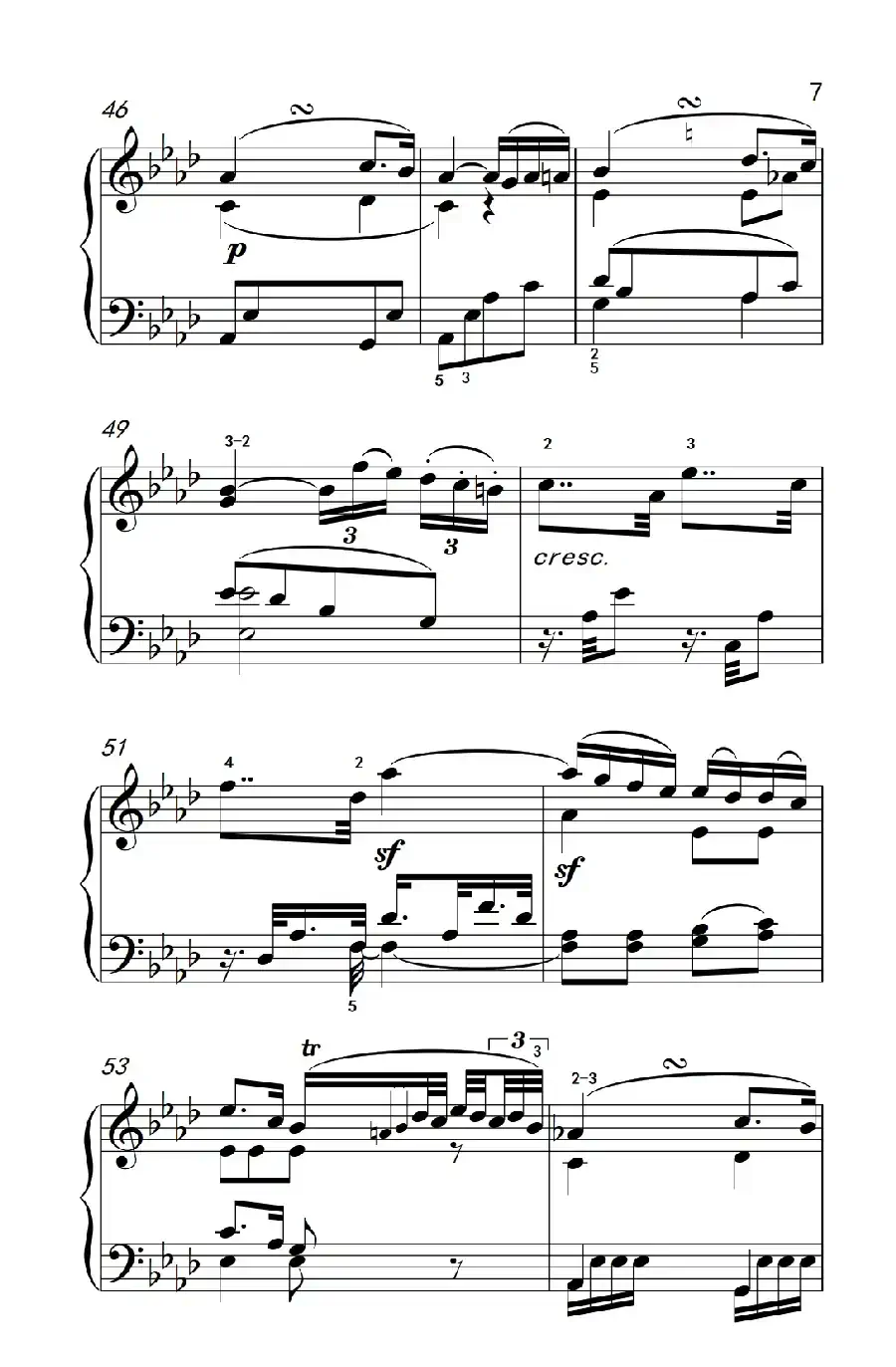 奏鸣曲 Opus 10 Nr.1 第二乐章（贝多芬奏鸣曲集 2）
