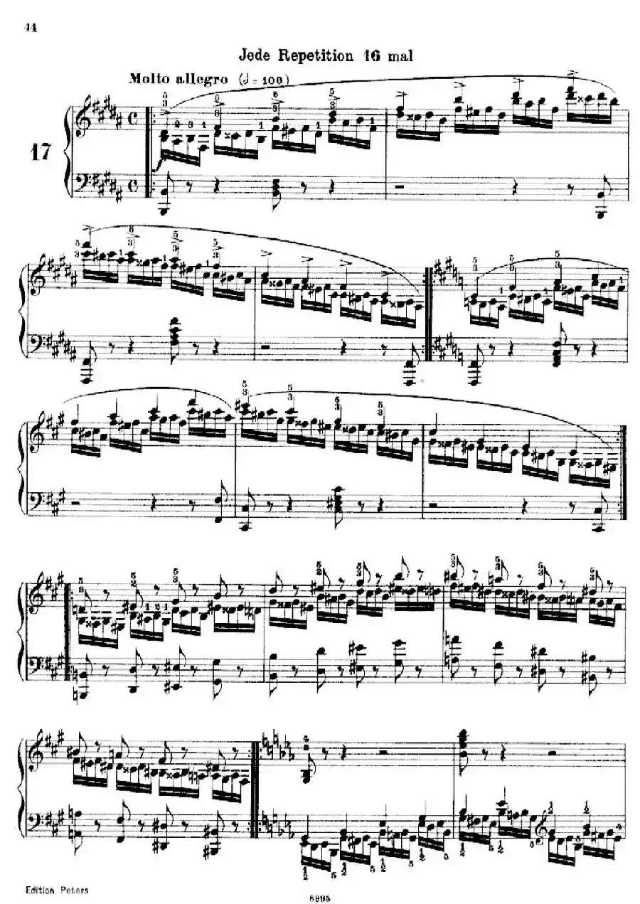 School of the Virtuoso Op.365（60首钢琴高级练习曲·17）