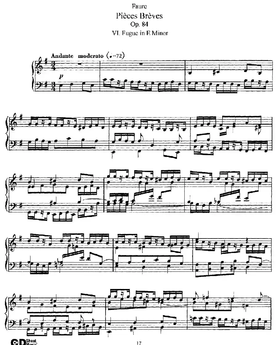 Pieces Breves Op.84（Ⅵ）