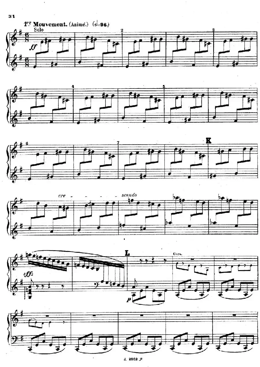 Symphony on a French Mountain Air Op.25（法国山歌交响曲·钢琴独奏·Ⅲ）