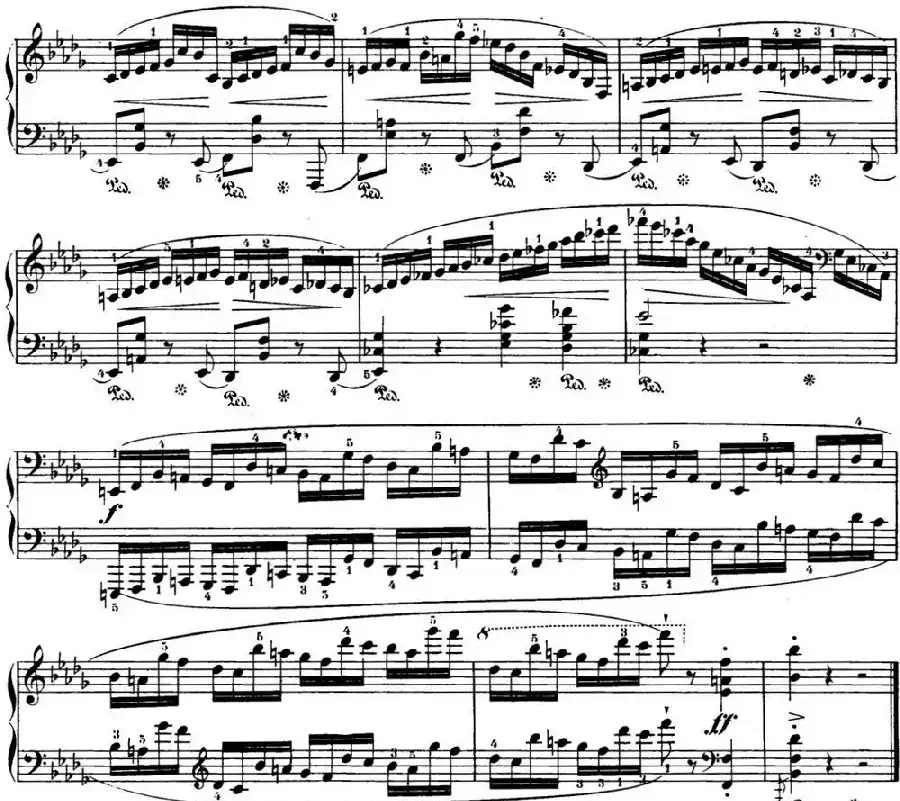 肖邦 24首钢琴前奏曲 Op.28 No.16 降B小调