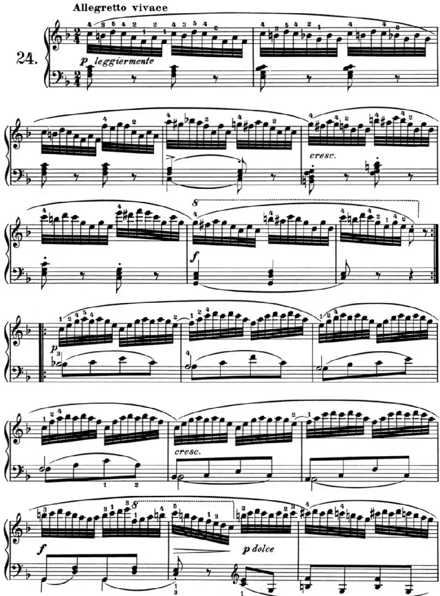 25首车尔尼Op.748练习曲(NO.24)