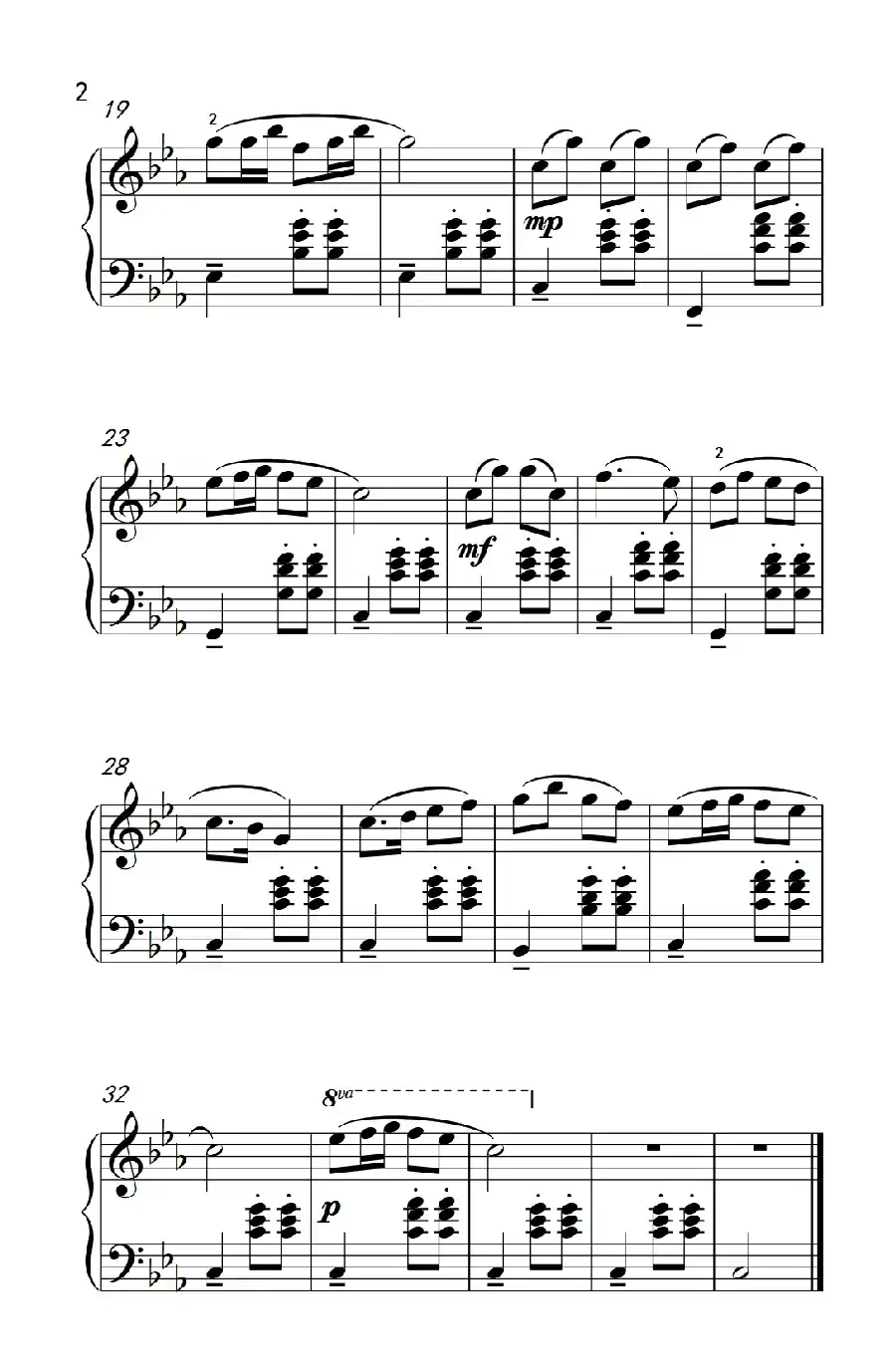 瑶族长鼓舞（约翰·汤普森 成人钢琴教程 第三册）