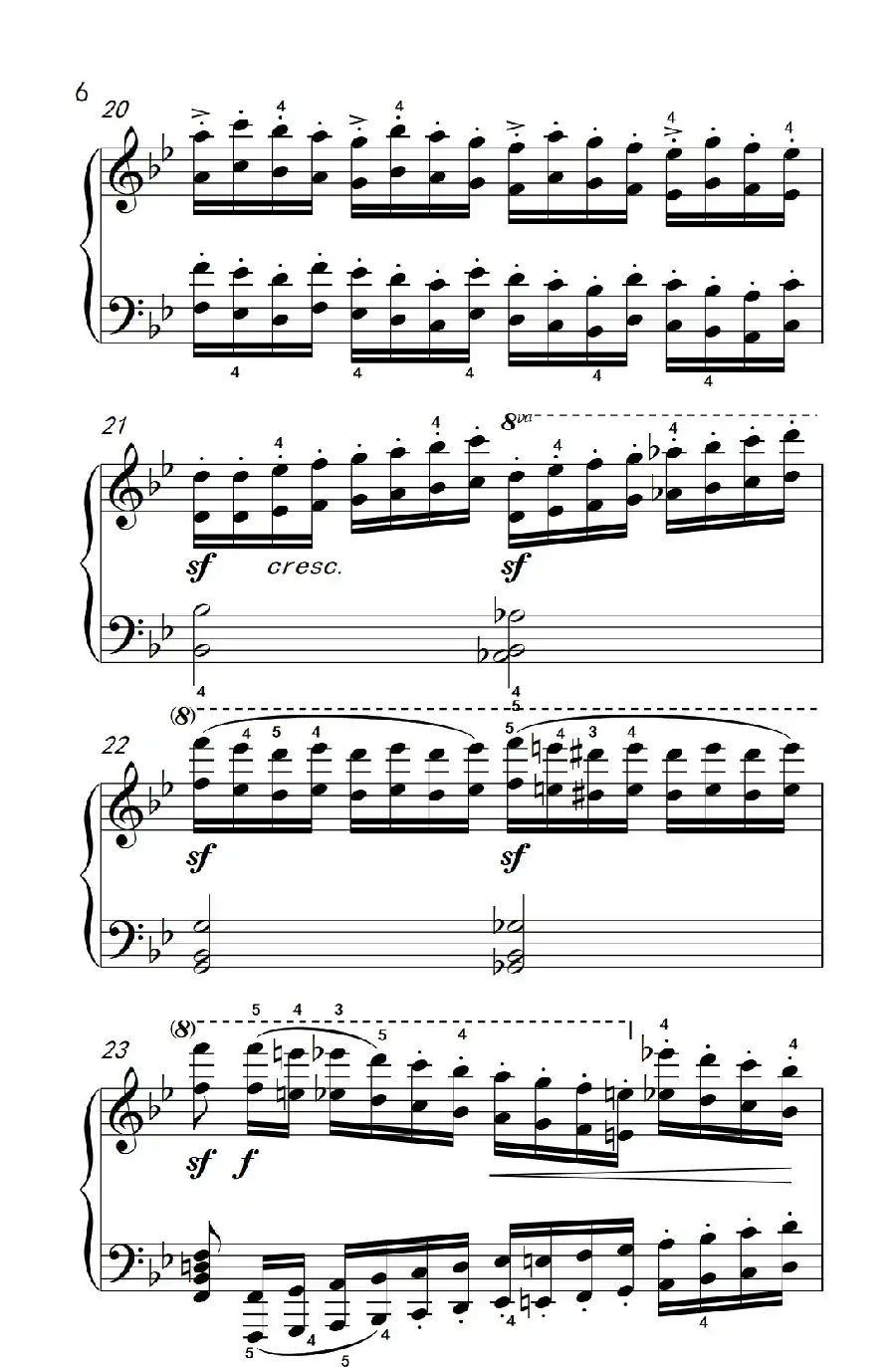 车尔尼钢琴八度练习曲 553(6)