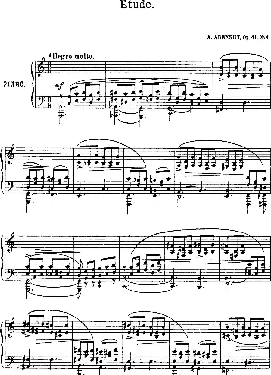 Quatre Etudes Op.41 Op.4（4首练习曲·4）