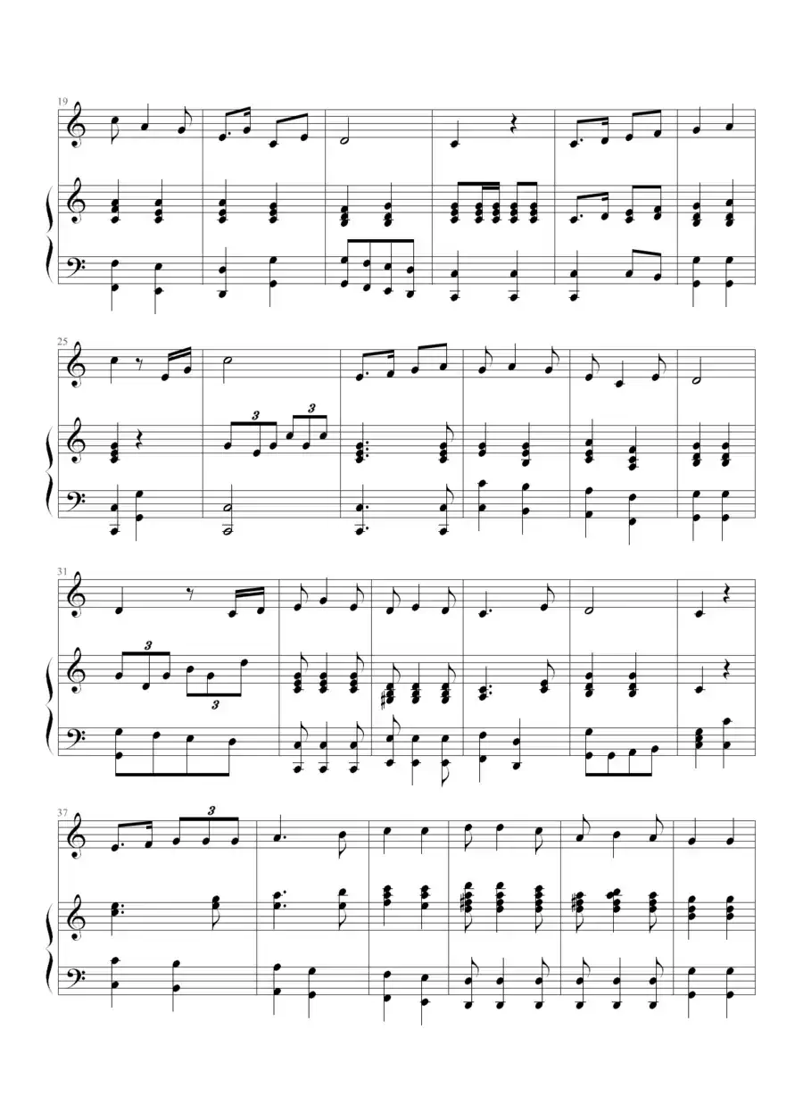 毕业歌（钢琴伴奏谱）