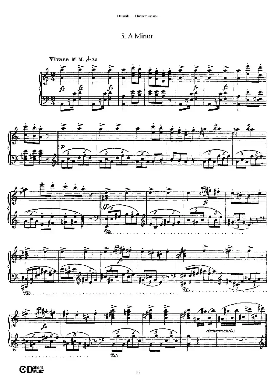 8 Humoresques Op.101（8首幽默曲·5）