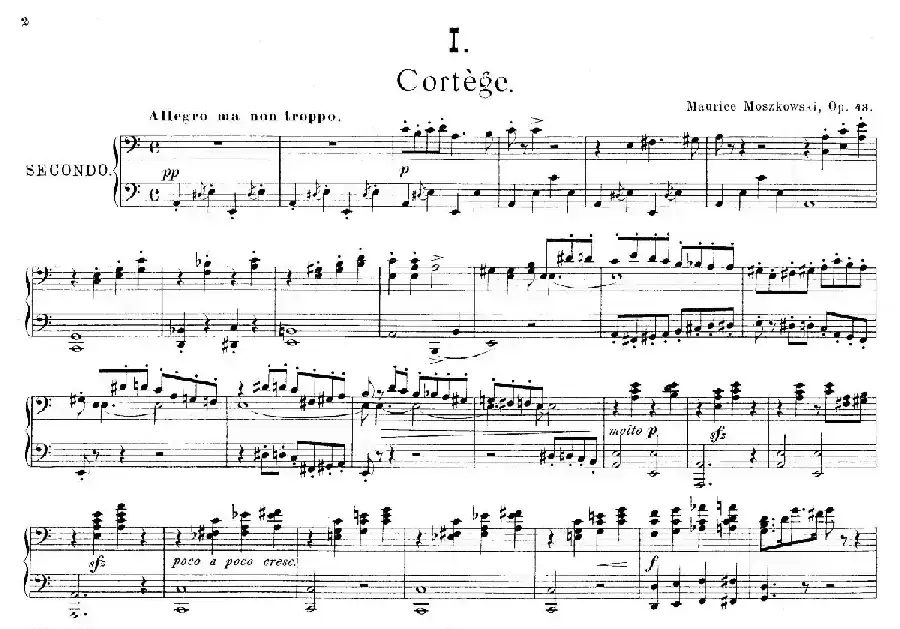 Deux Morceaux Pour Quatre Mains Op.43（2首四手联弹小品·1）