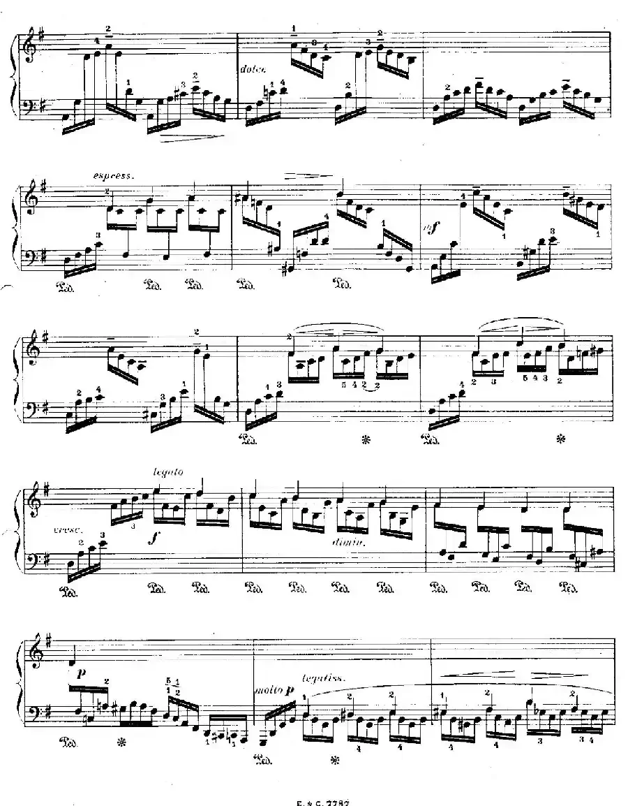 12 Etudes For The Left Hand Op.92 No.4（12首为左手而作的钢琴练习曲）