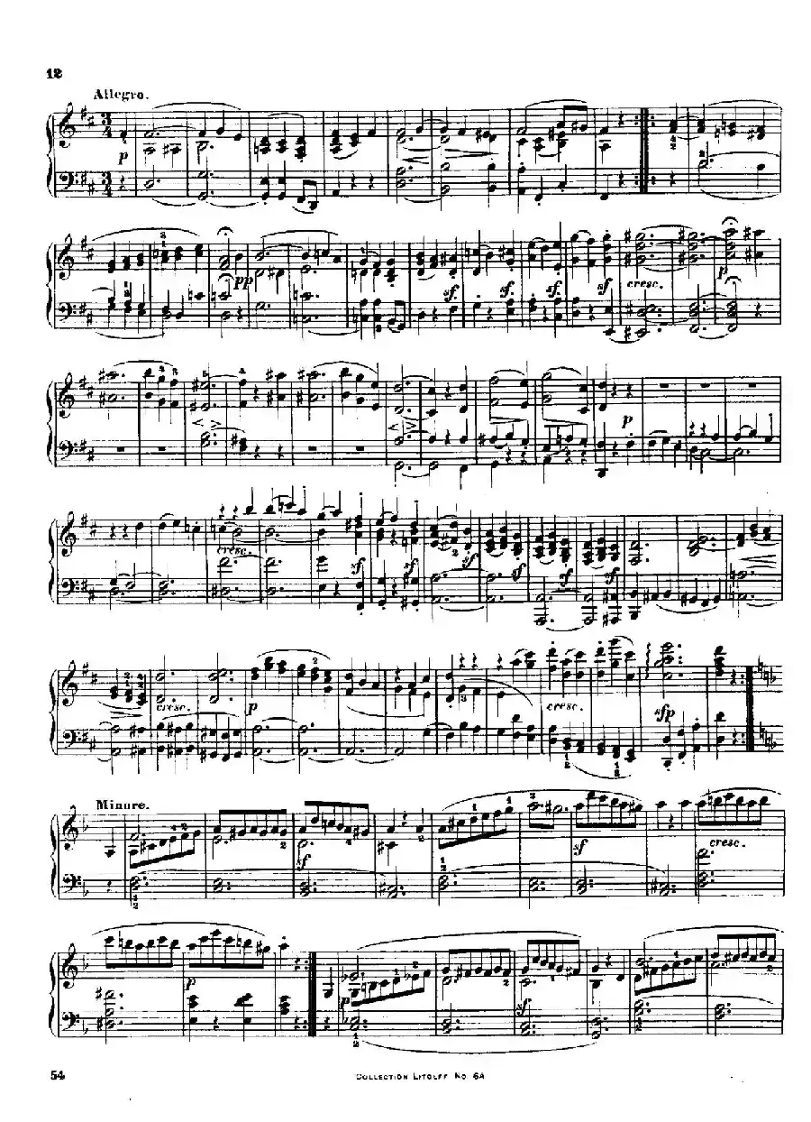 String Quartet No.3 in D Major Op.18-3（D大调第三弦乐四重奏·钢琴独奏版）