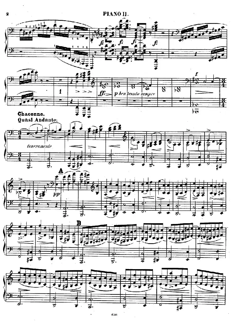 Chaconne for 2 Pianos Op.150（双钢琴第二钢琴）