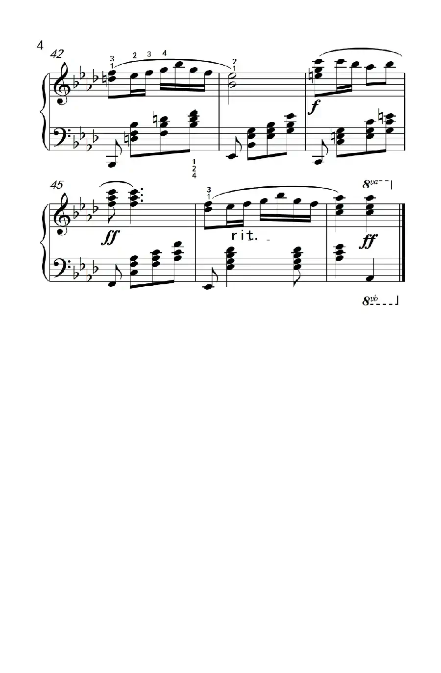 月牙下的诉说(约翰·汤普森 成人钢琴教程 第三册)