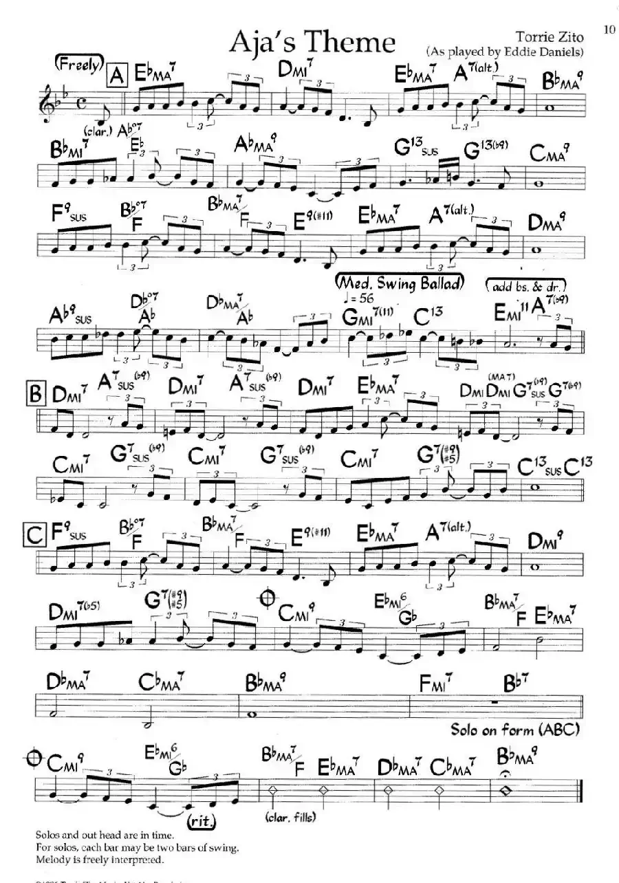 Aja's Theme（爵士钢琴曲）