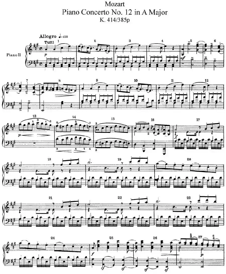 二十八部钢琴协奏曲 No.12（P1-15）