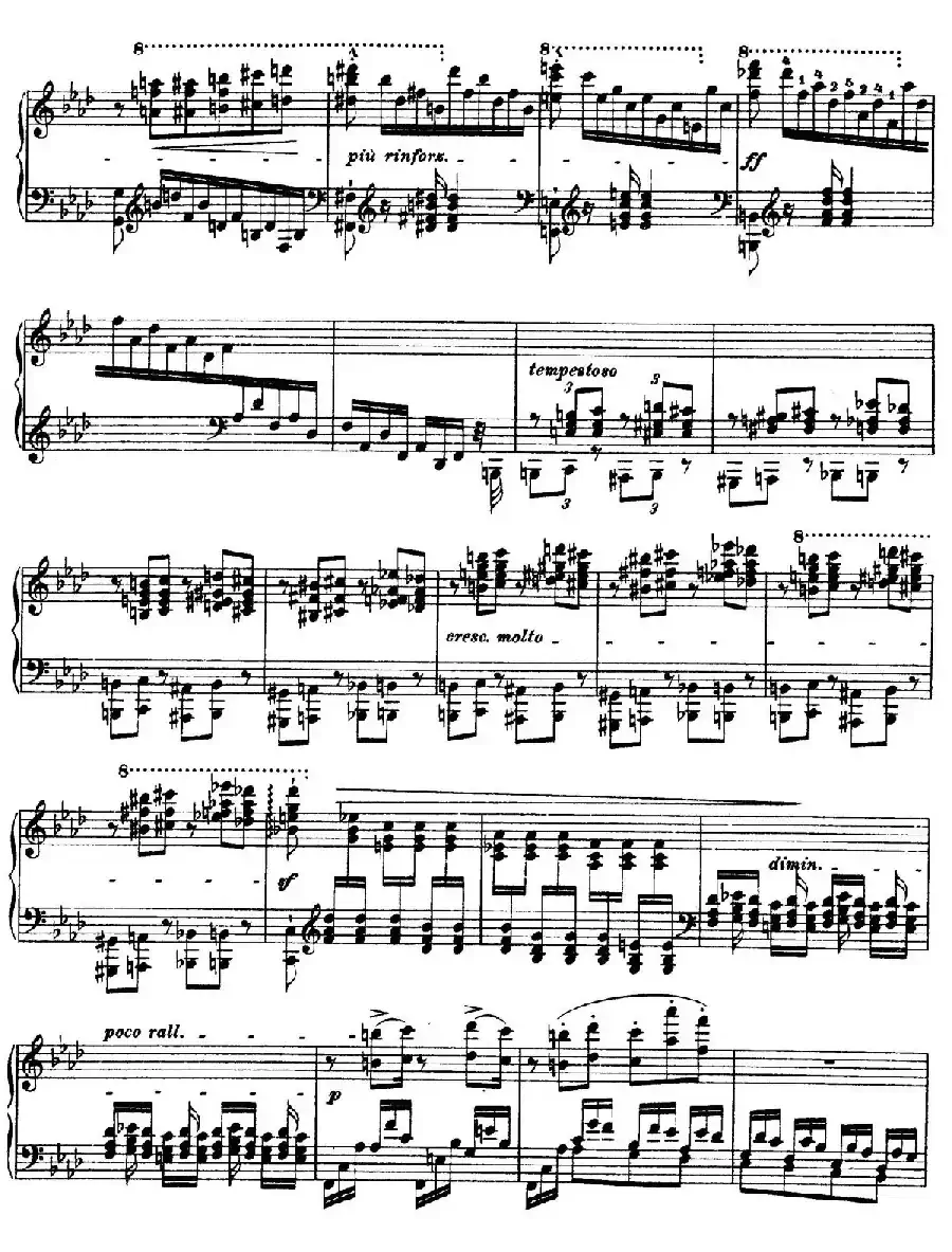 12 Etudes d'execution Transcendante S.139（12首超技练习曲·10）