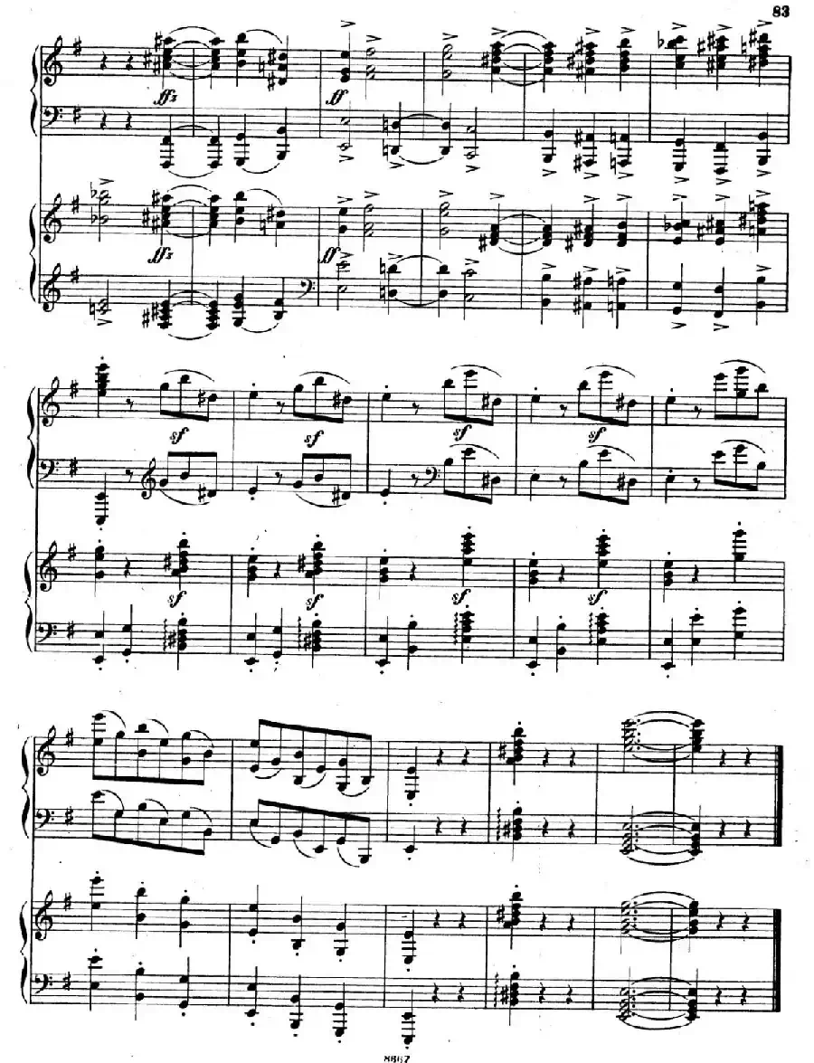 Symphony No.4 in e Minor Op.98（e小调第四交响曲·双钢琴）