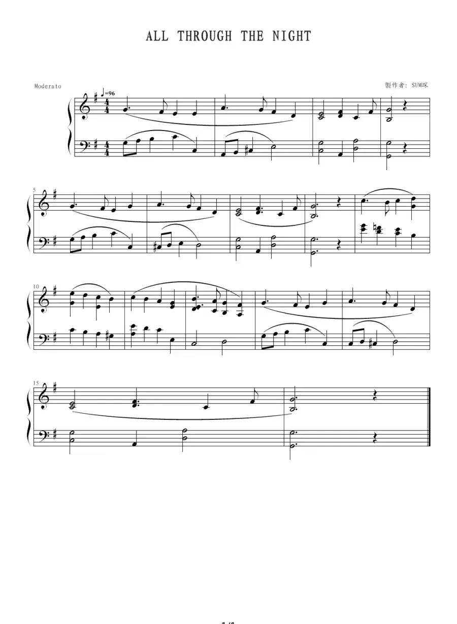 ALL THROUGH THE NIGHT