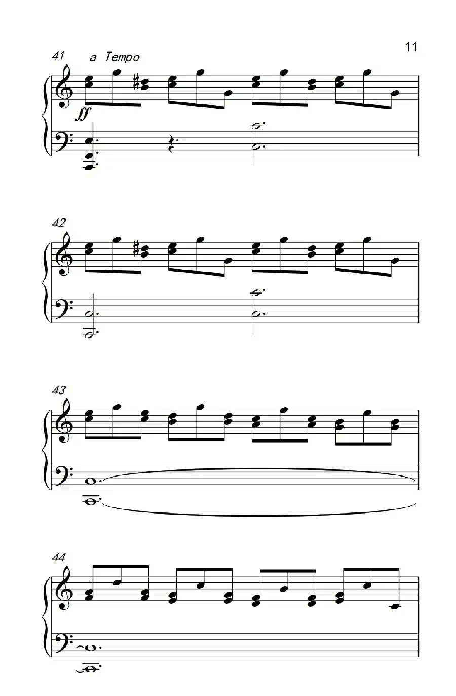 莫什科夫斯基 钢琴练习曲（第八首）