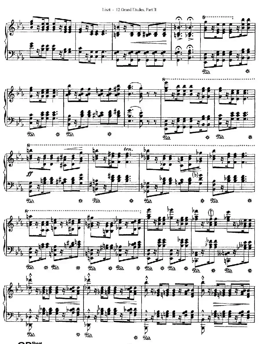 12 Grand Etudes S.137（12首华丽的练习曲·8）
