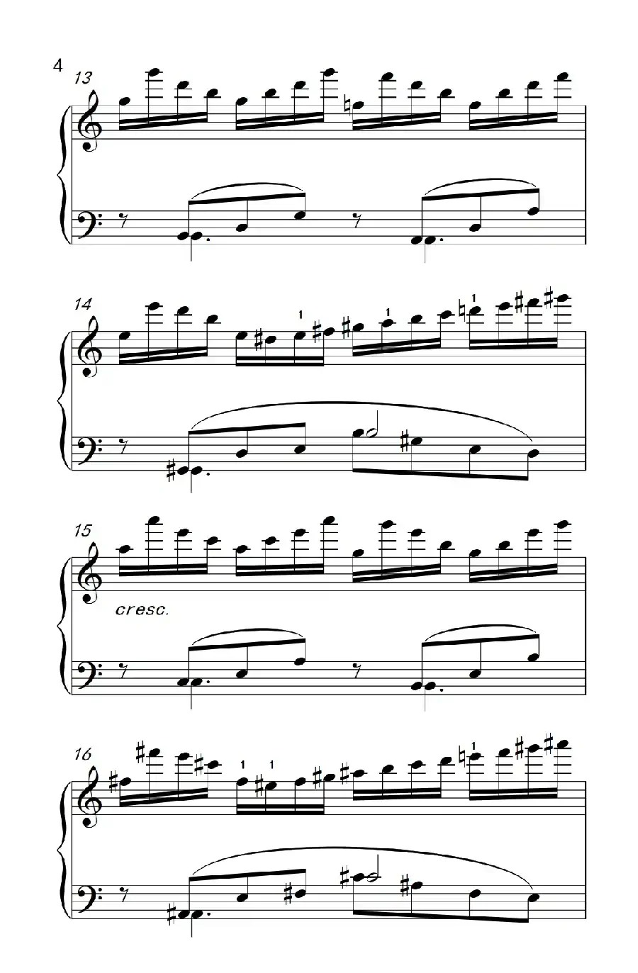 莫什科夫斯基 钢琴练习曲（第五首）