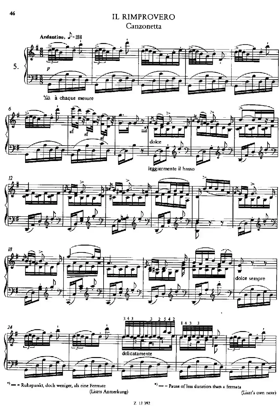 Soirées Musicales S.424（《音乐晚会（全12首）》第5首）
