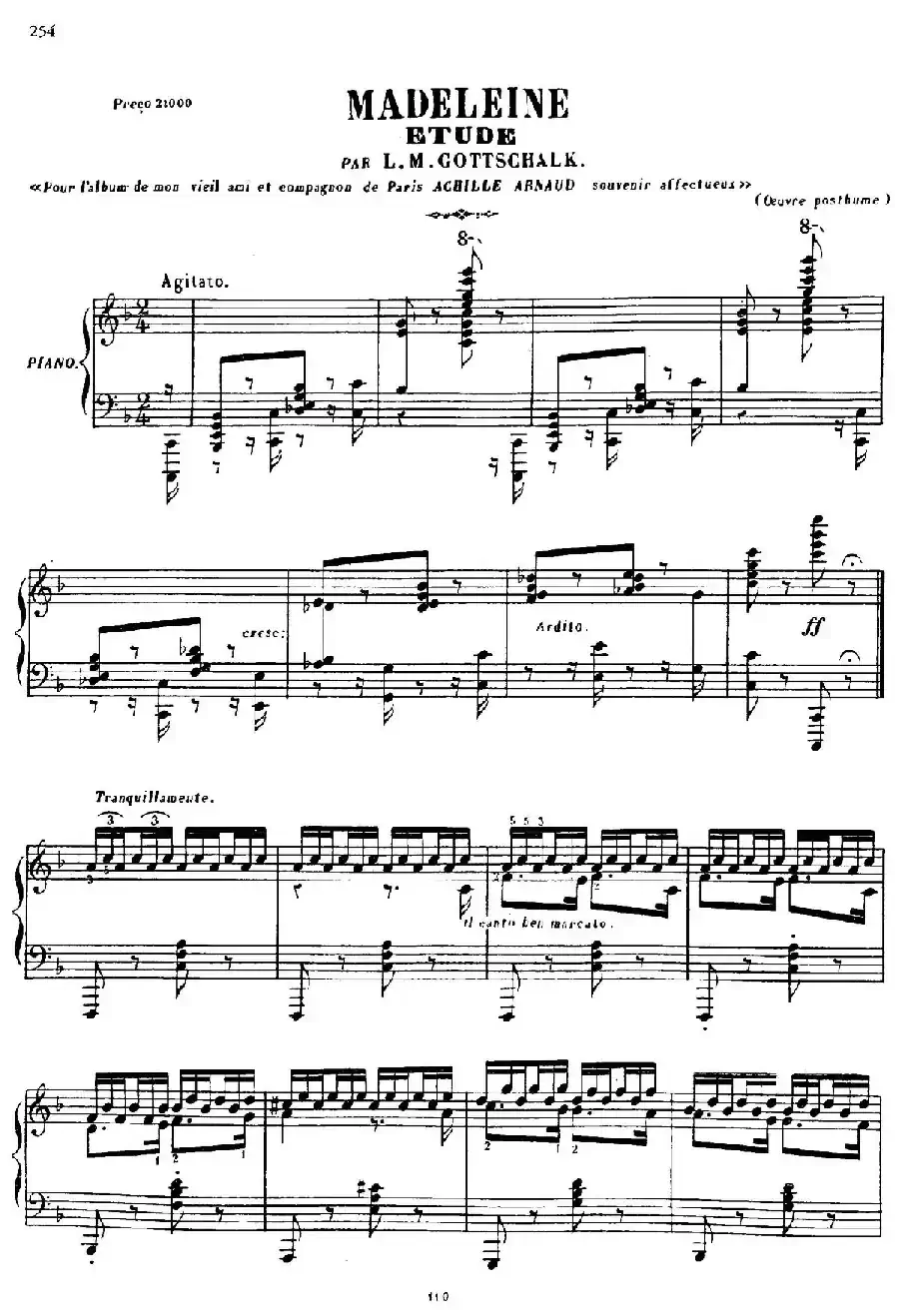 Etude in F Major Madeleine（F大调练习曲）