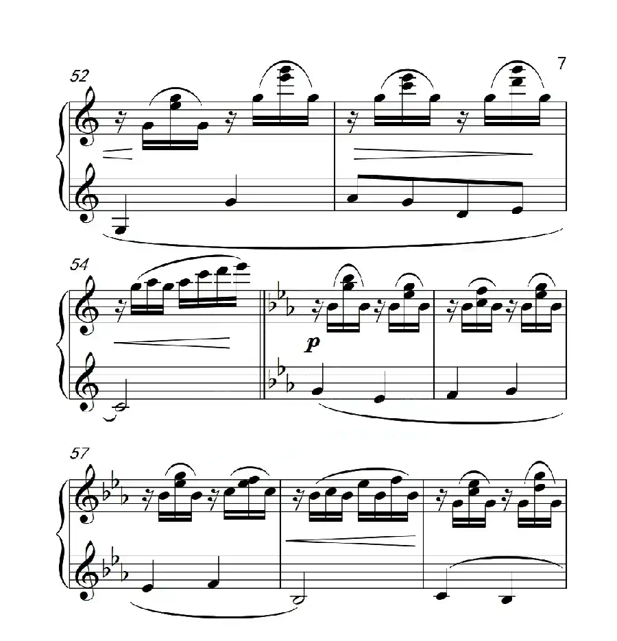 第六级B组 溪边嬉水（中国音乐学院钢琴考级作品1~6级）