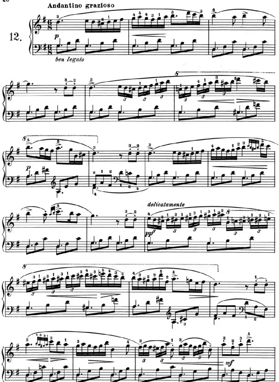 25首车尔尼Op.748练习曲（NO.12）