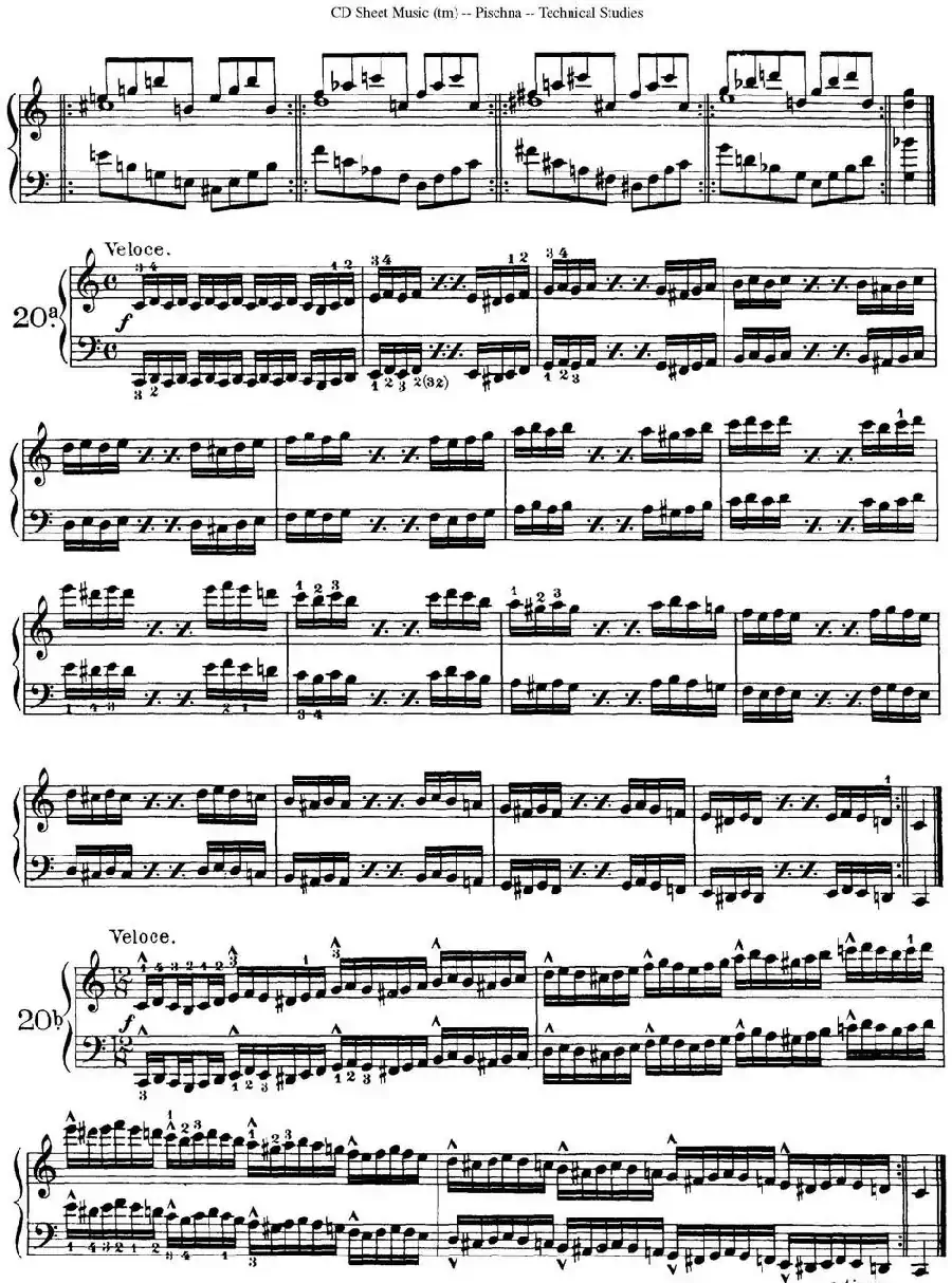 Technical Studies 60 Progressive Exercises（60首钢琴循序渐进练习曲 P31——40）