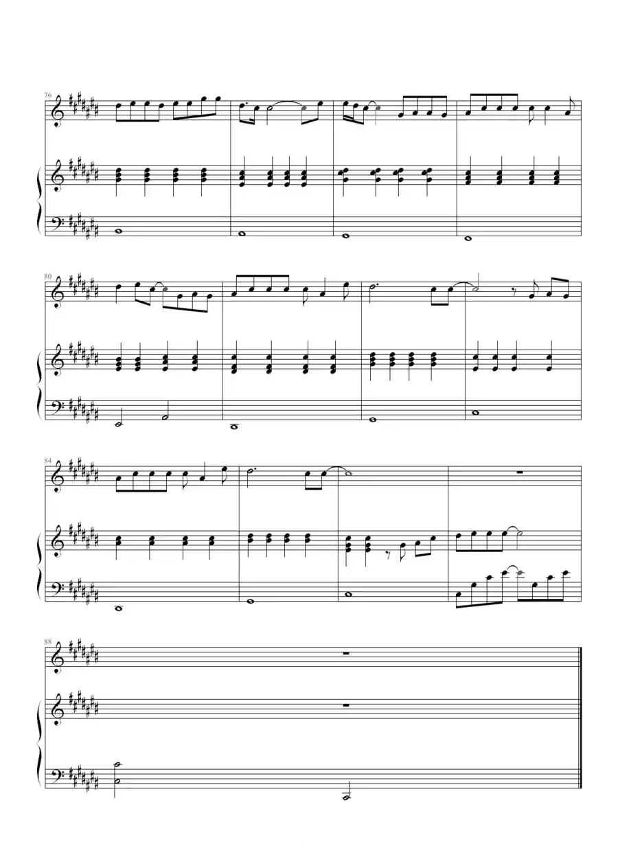 冰封的记忆（钢琴伴奏谱）