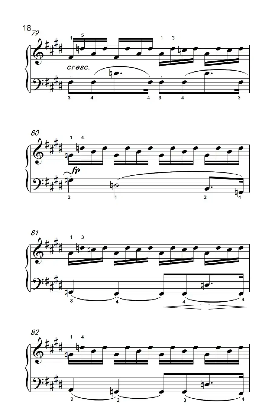 第十四号钢琴奏鸣曲（月光） 激动的急板