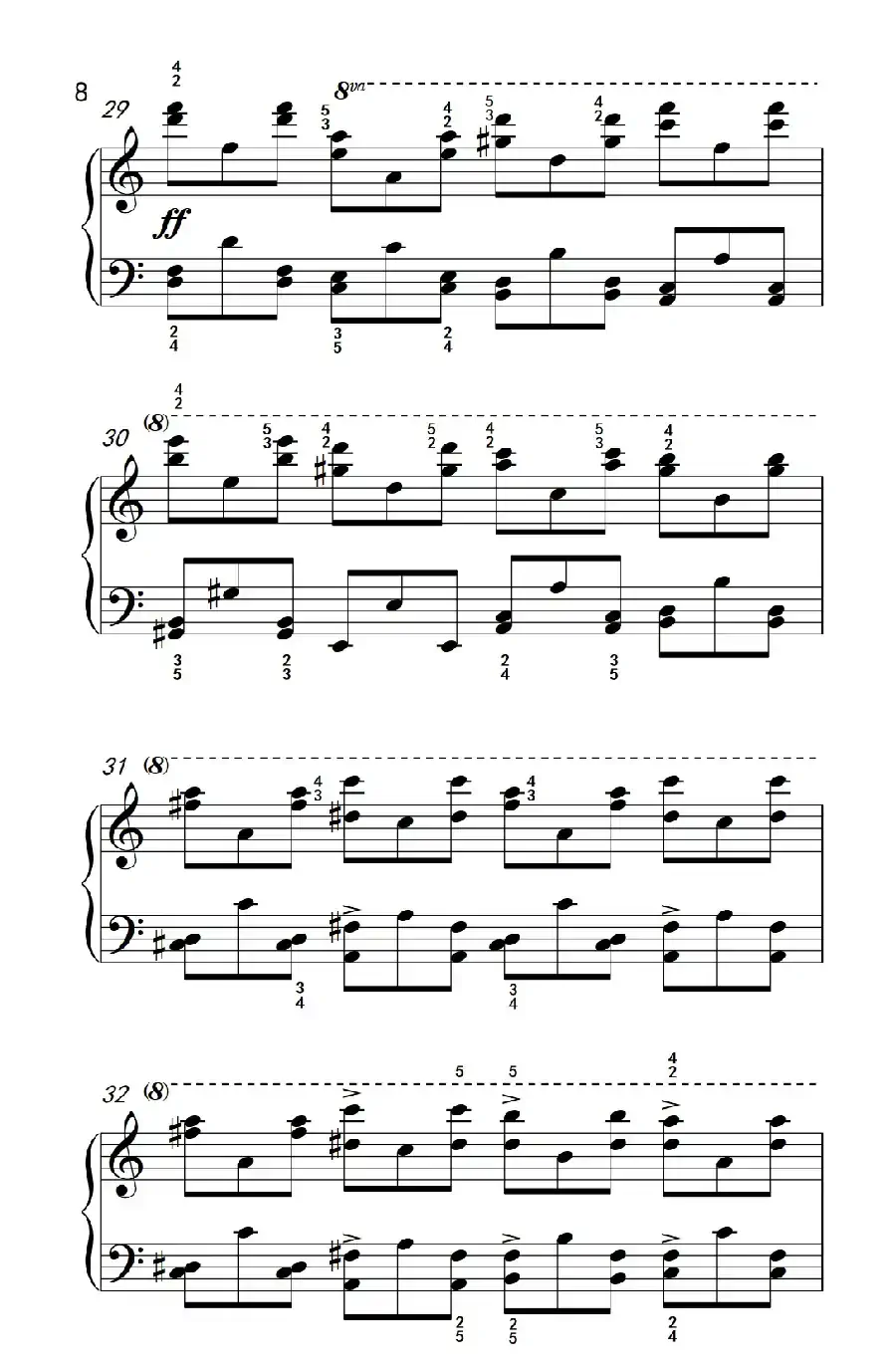 莫什科夫斯基 钢琴练习曲（第八首）