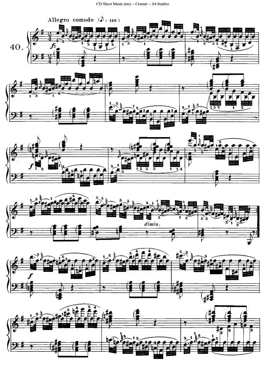 Cramer - 84 exercices（36—40）（克拉莫84首钢琴练习曲）