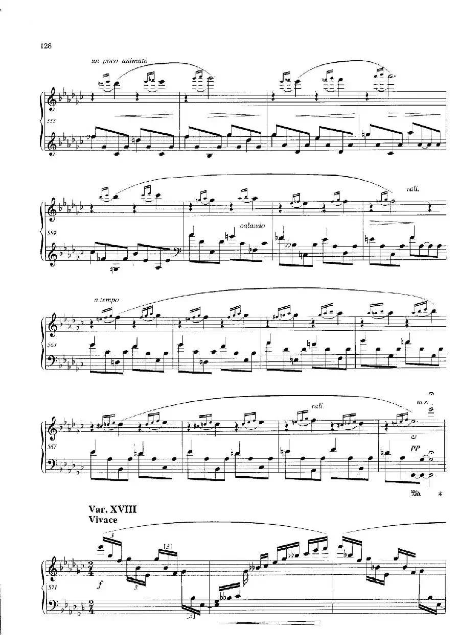 Variations and Fuge in e-flat Minor Op.23（降e小调主题变奏与赋格）