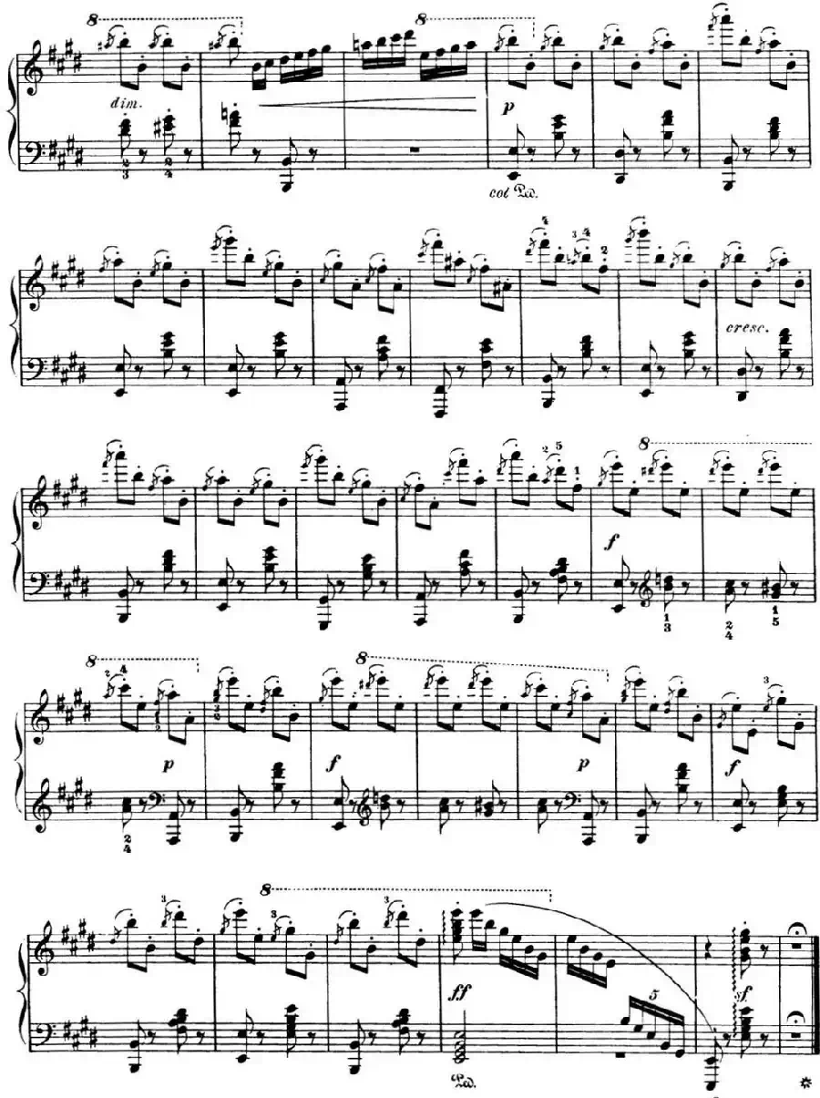 50首车尔尼Op.740钢琴手指灵巧技术练习曲（NO.9）