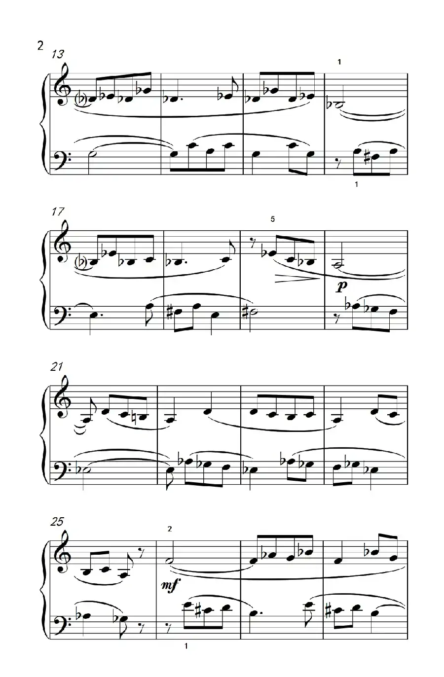 减五度（巴托克 小宇宙 钢琴教程 4）