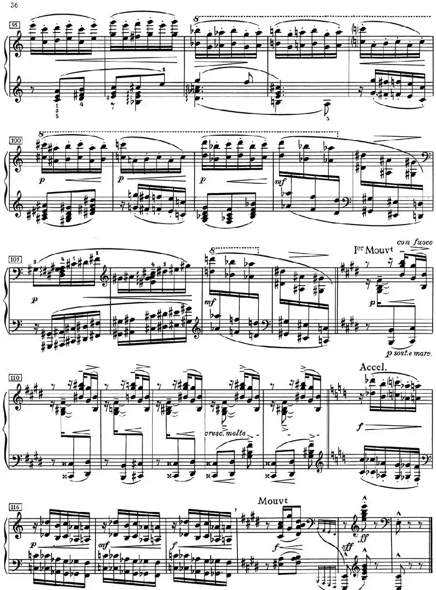 德彪西12首钢琴练习曲（5 八度练习v1.0 octaves）