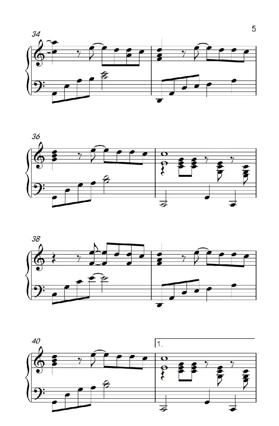 日不落(《弹吧音教》制谱版)