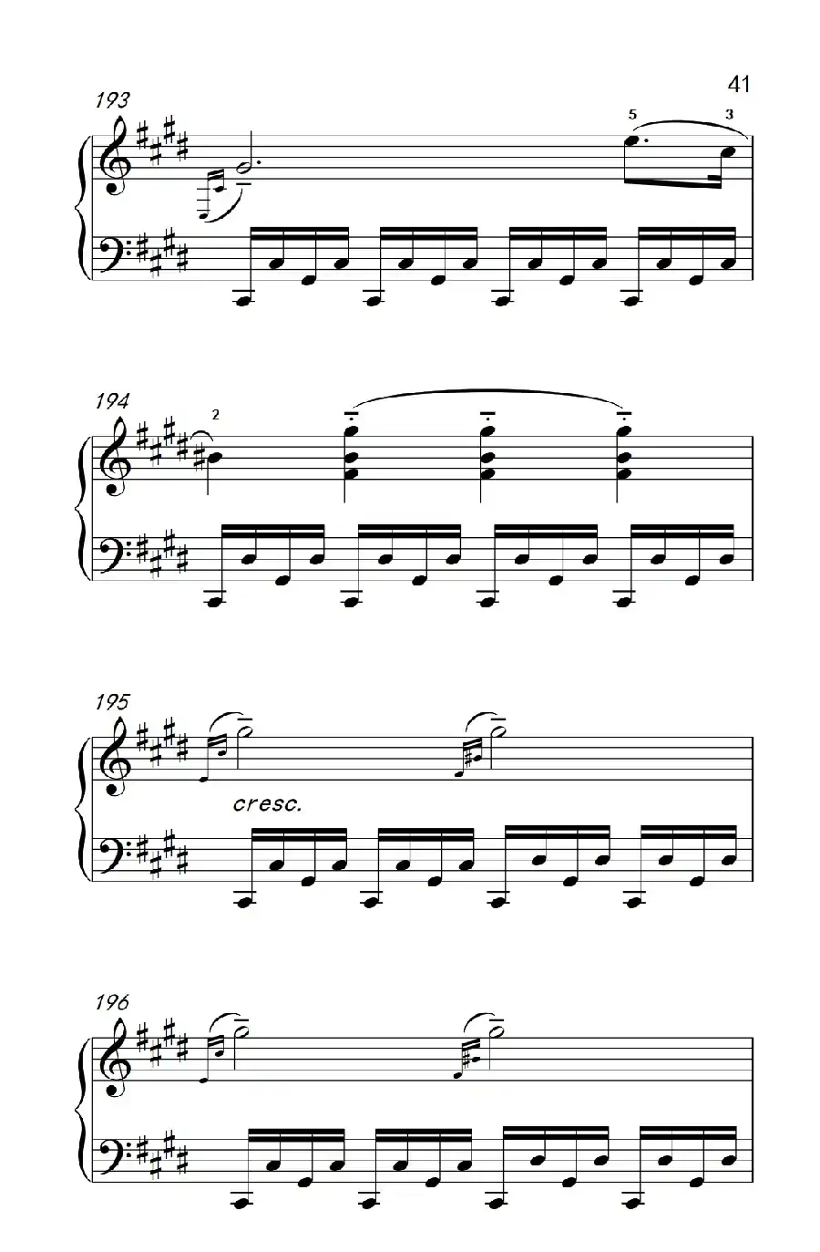 第十四号钢琴奏鸣曲（月光） 激动的急板