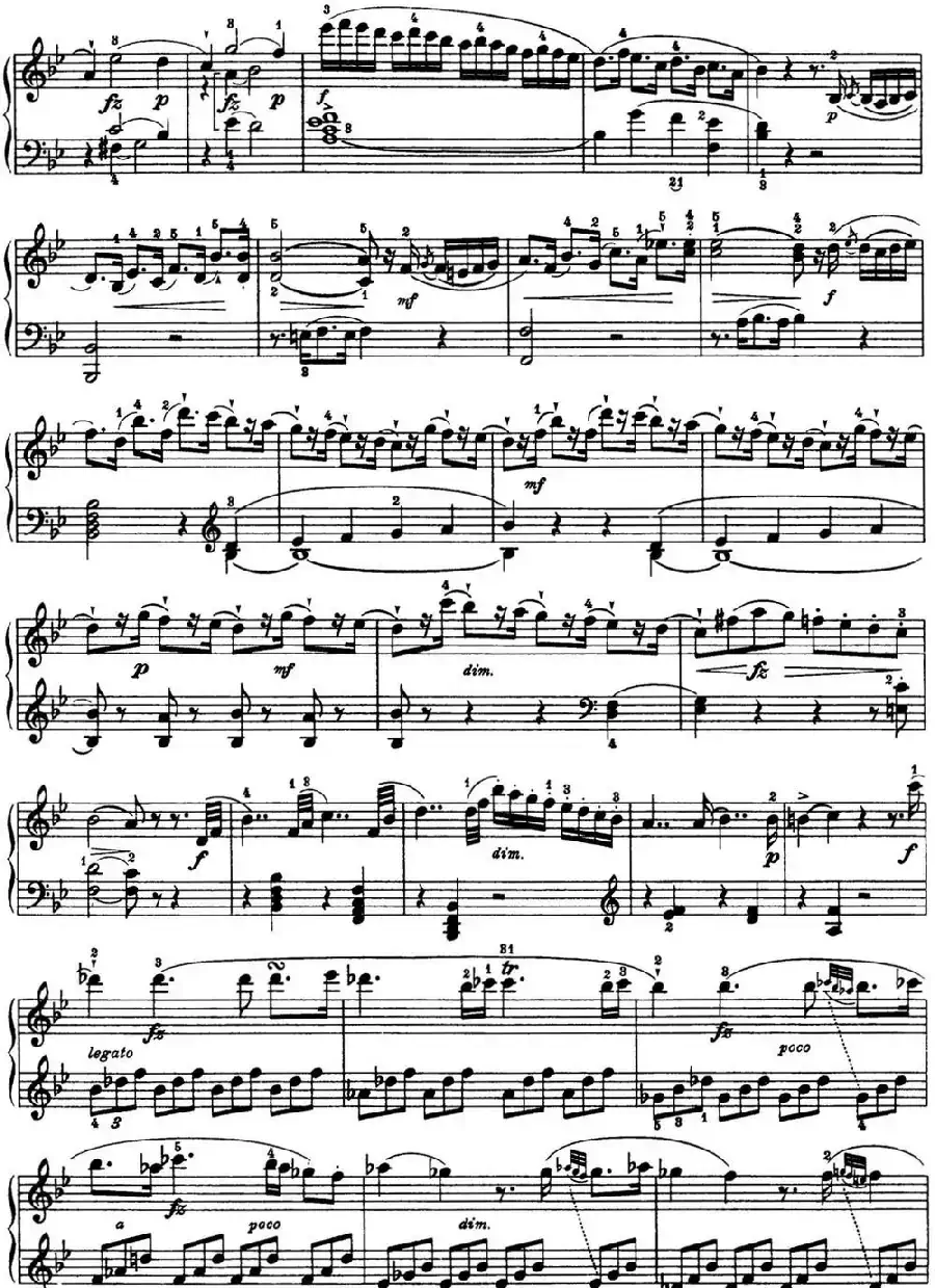 海顿 钢琴奏鸣曲 Hob XVI 41 in B-flat major