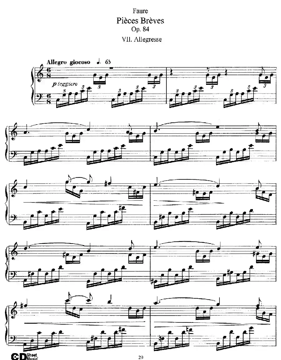 Pieces Breves Op.84（Ⅶ）
