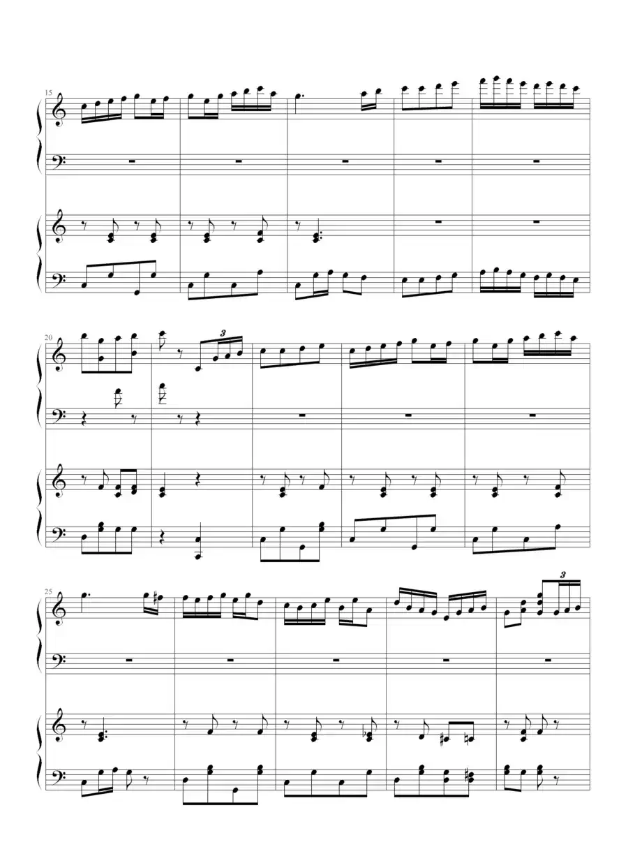 扬基嘟德尔(爵士版)(四手联弹)