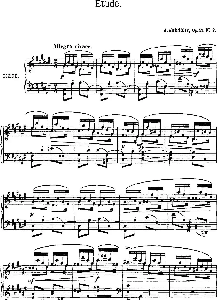 Quatre Etudes Op.41 Op.2（4首练习曲·2）