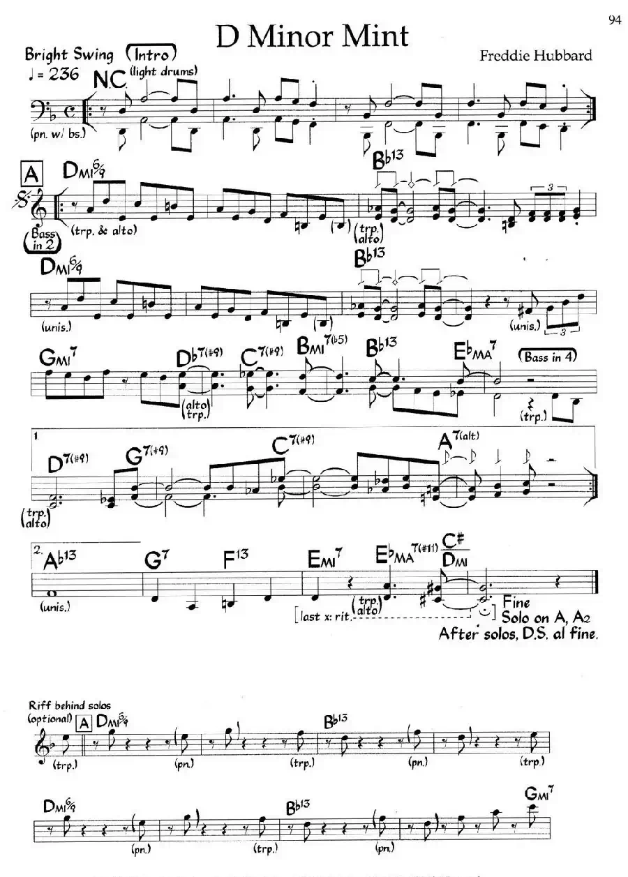 D Minor Mint（爵士钢琴曲）