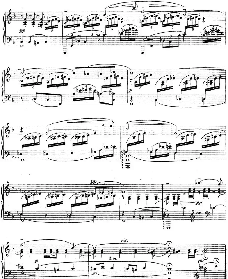 拉赫玛尼诺夫 钢琴前奏曲18 F大调 Op.32 No.7