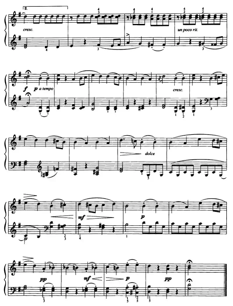 G大调小奏鸣曲（第一乐章）（Op.127 No.2）
