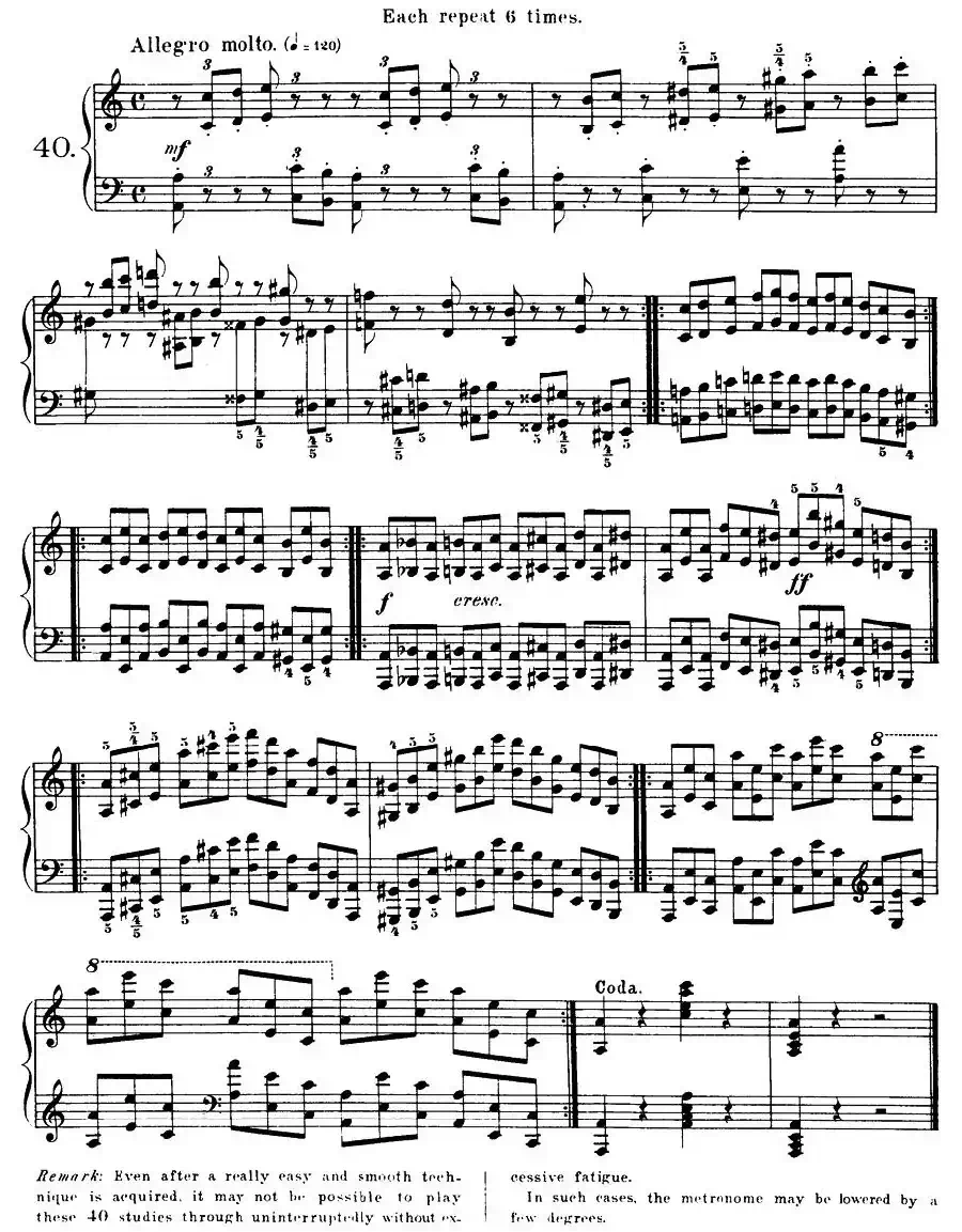 Czerny - 40 Daily Exerci Op.337（35—40）（40首日常训练曲）