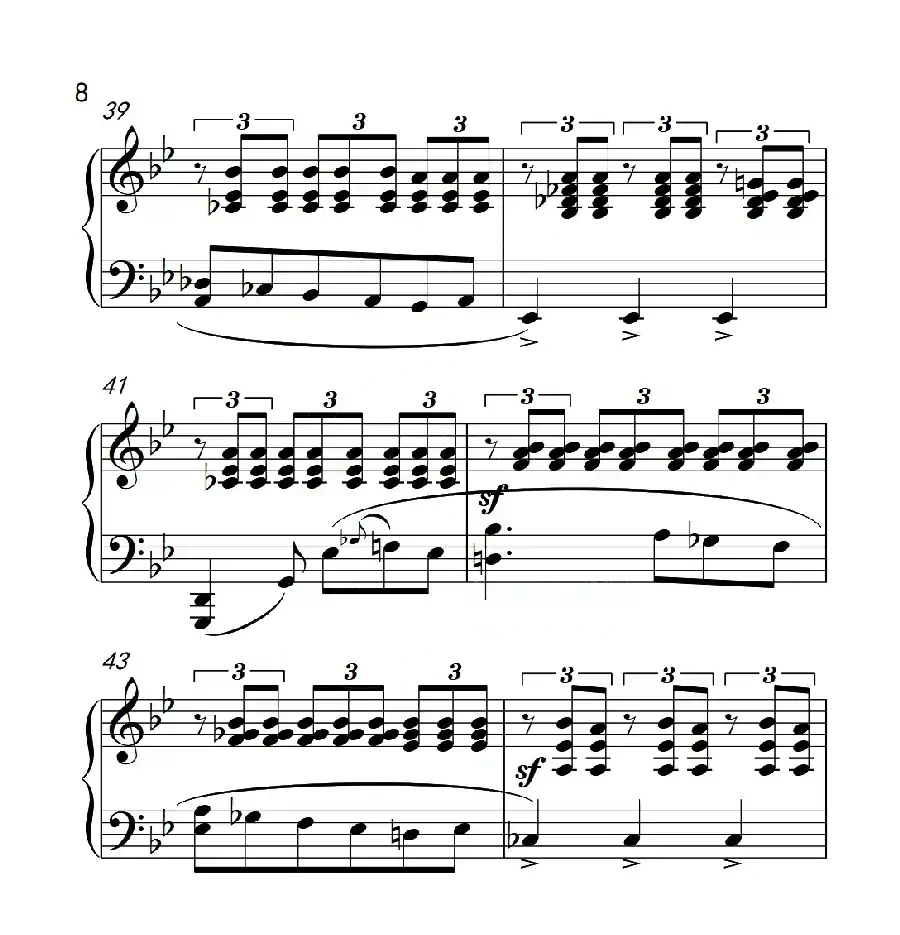 第六级 浮云(中国音乐学院钢琴考级作品1~6级)