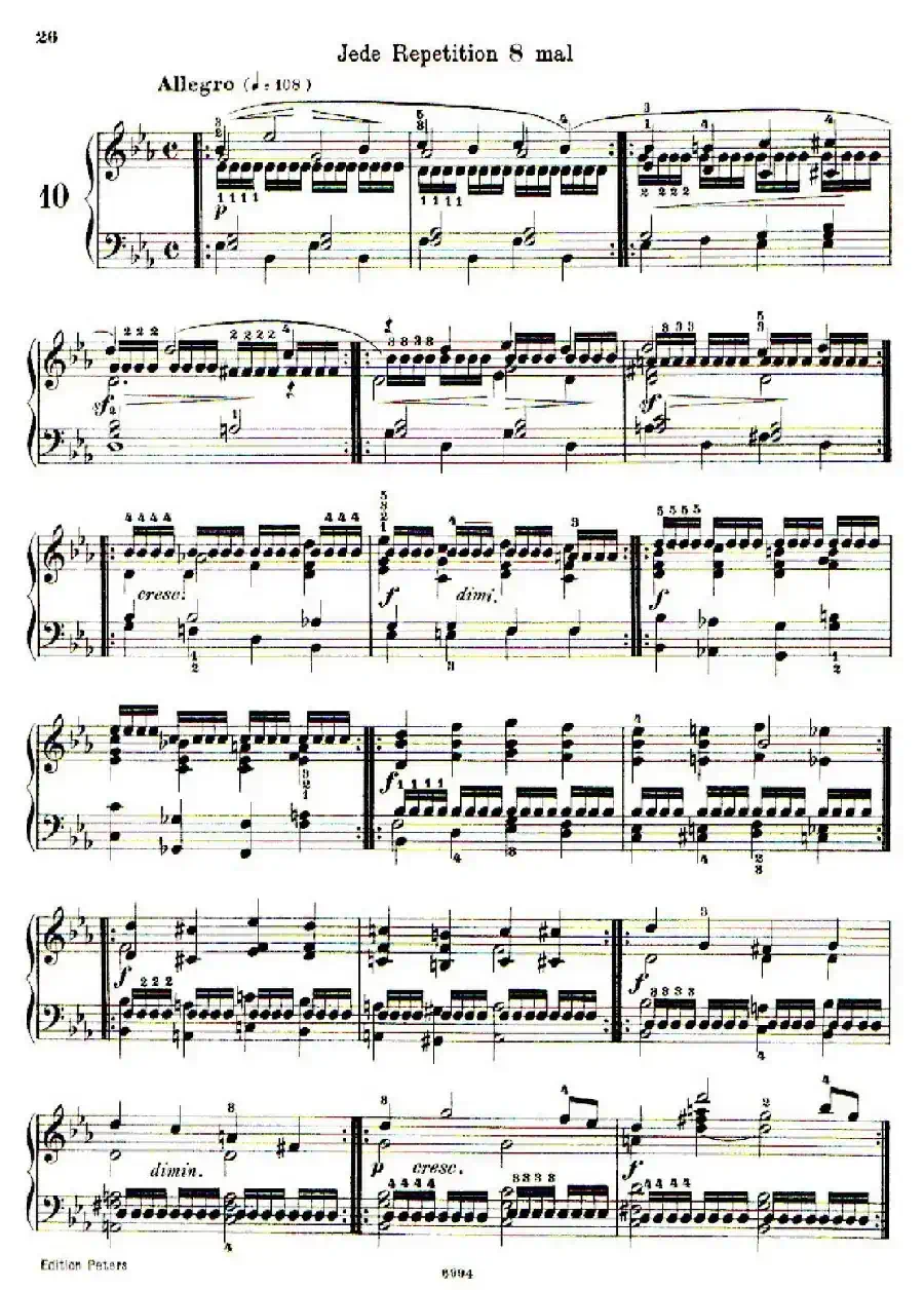 School of the Virtuoso Op.365（60首钢琴高级练习曲·10）