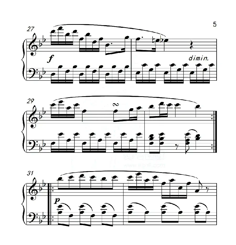 第五级A组 波兰舞曲(中国音乐学院钢琴考级作品1~6级)